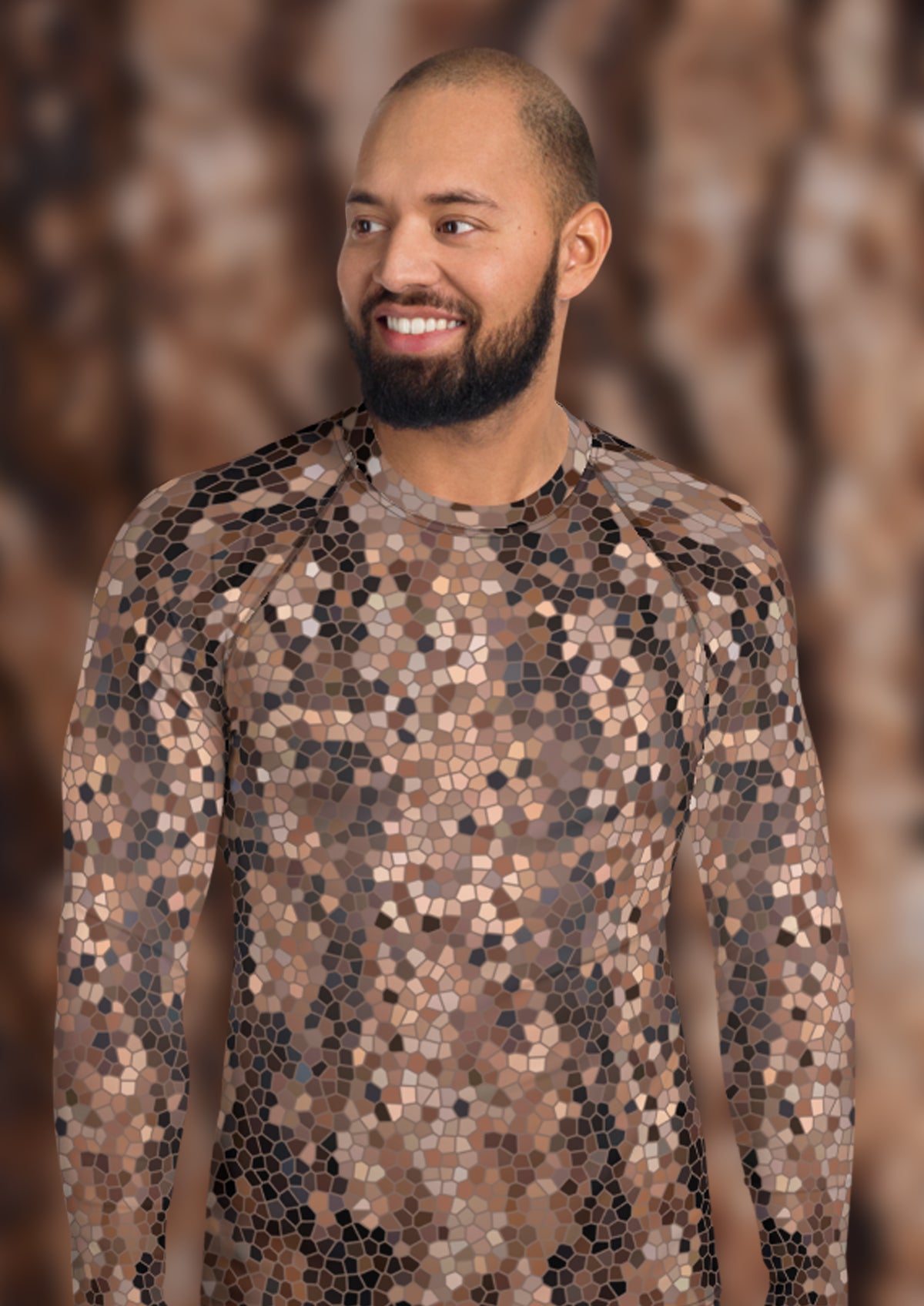 Red Ponderosa Mosaic Men's Rash Guard