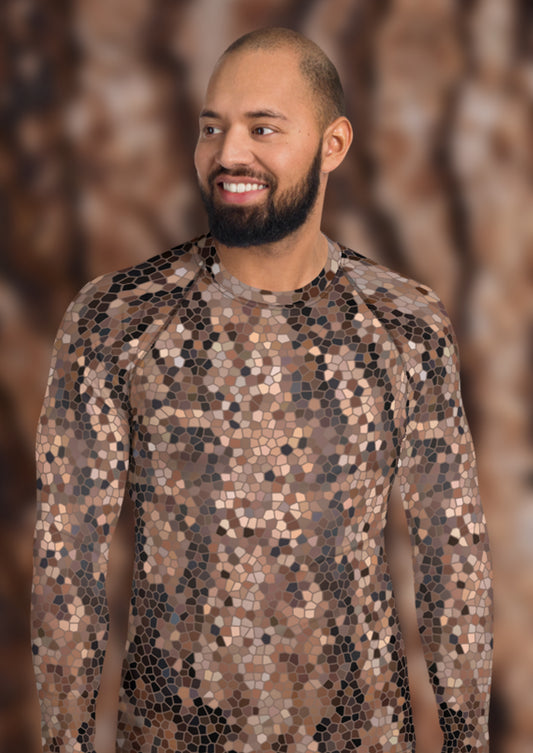 Red Ponderosa Mosaic Men's Rash Guard